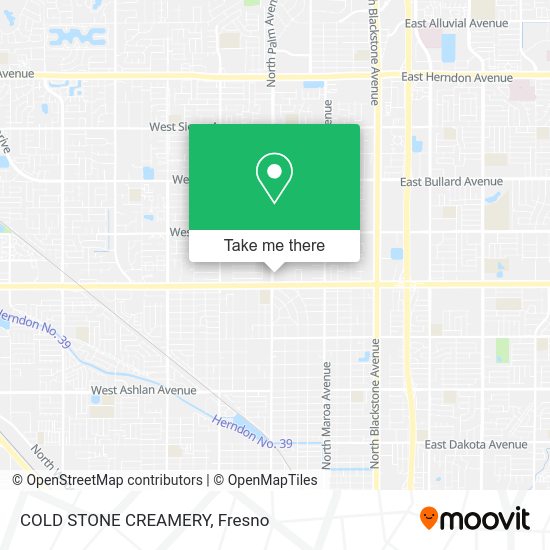 COLD STONE CREAMERY map