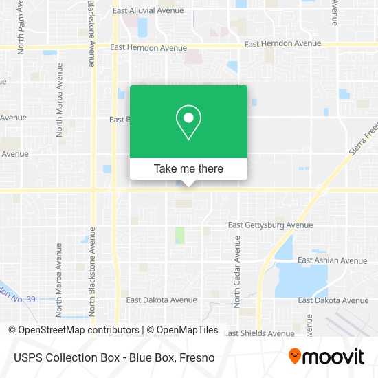 USPS Collection Box - Blue Box map