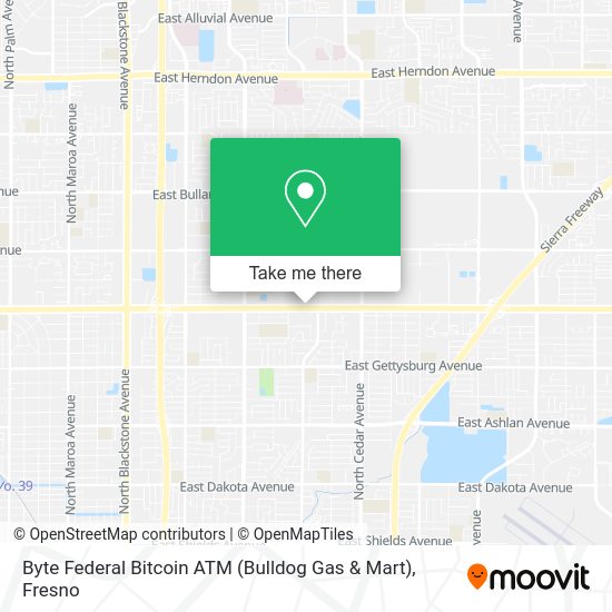 Byte Federal Bitcoin ATM (Bulldog Gas & Mart) map