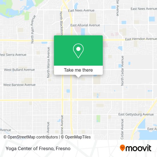 Yoga Center of Fresno map