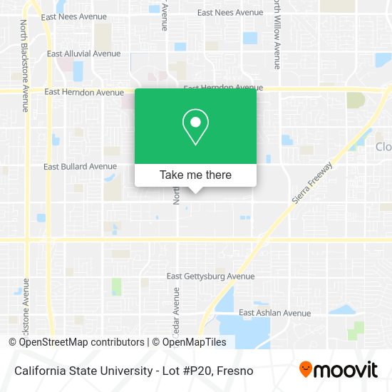 California State University - Lot #P20 map