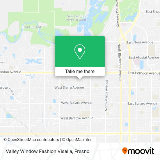 Valley Window Fashion Visalia map