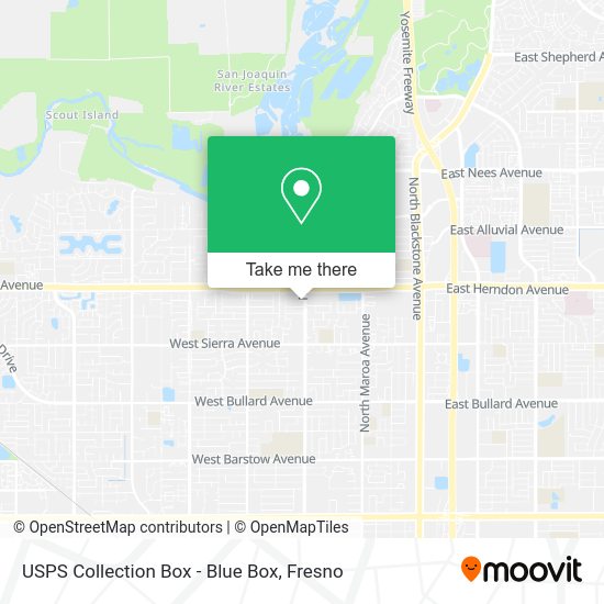 Mapa de USPS Collection Box - Blue Box