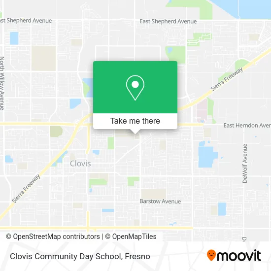 Clovis Community Day School map