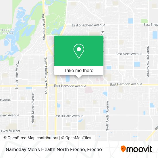 Mapa de Gameday Men's Health North Fresno