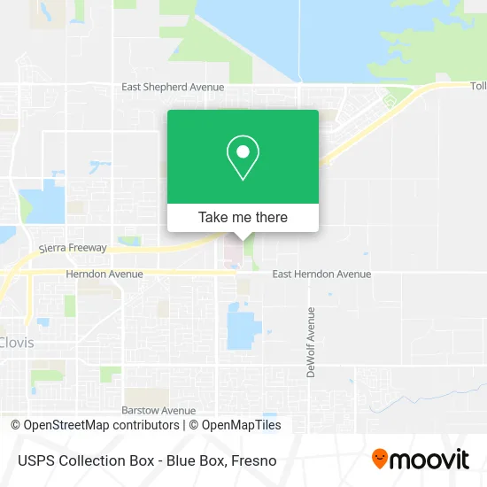 Mapa de USPS Collection Box - Blue Box