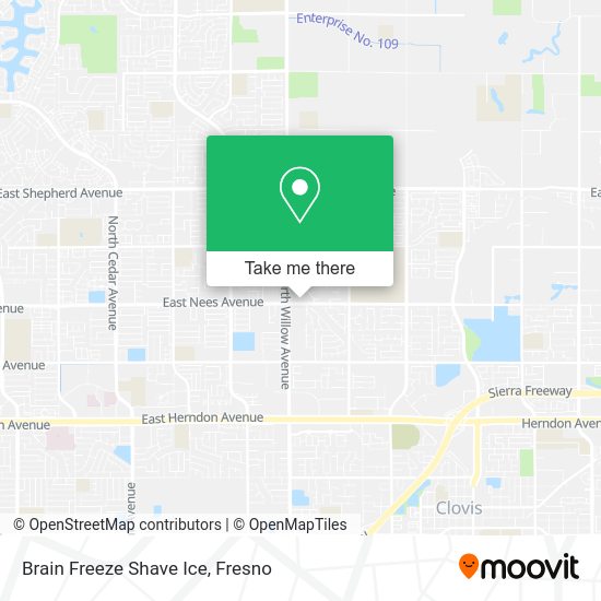 Brain Freeze Shave Ice map