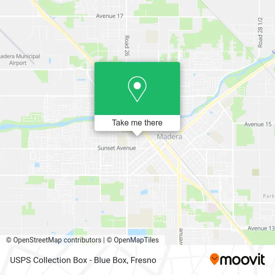 USPS Collection Box - Blue Box map
