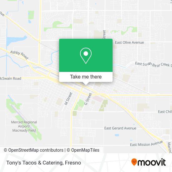Tony's Tacos & Catering map