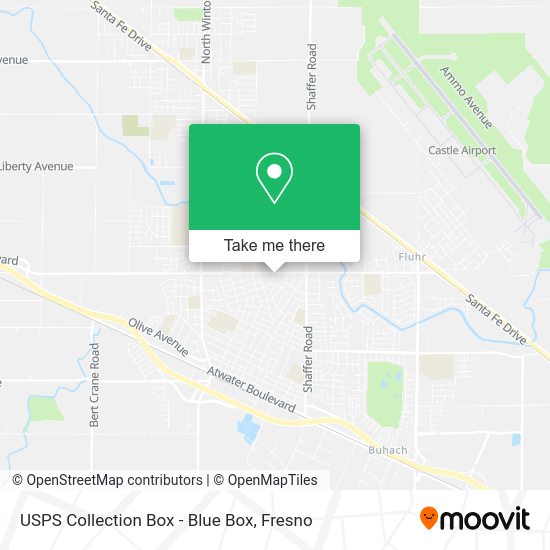 Mapa de USPS Collection Box - Blue Box