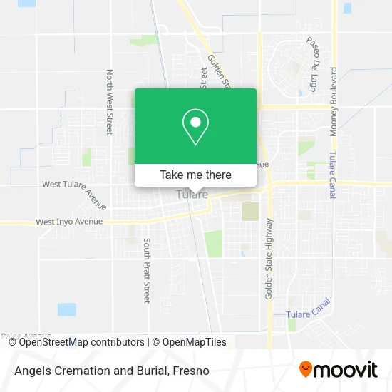 Angels Cremation and Burial map