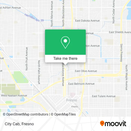 City Cab map