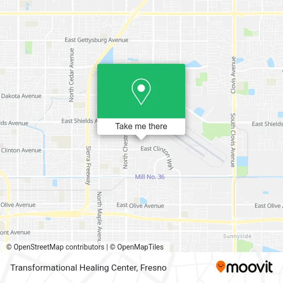 Transformational Healing Center map
