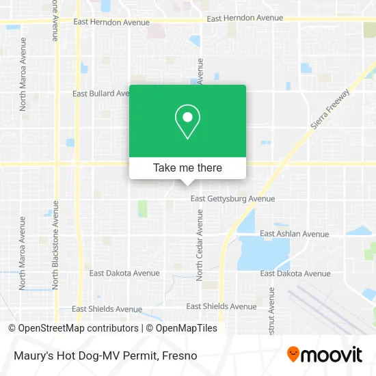 Mapa de Maury's Hot Dog-MV Permit