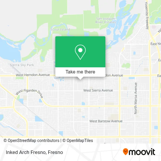 Inked Arch Fresno map