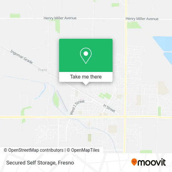 Mapa de Secured Self Storage