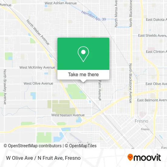 W Olive Ave / N Fruit Ave map