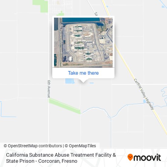Mapa de California Substance Abuse Treatment Facility & State Prison - Corcoran