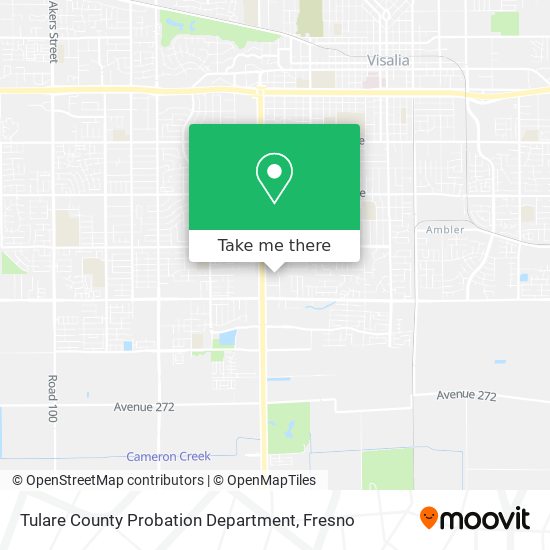 Tulare County Probation Department map