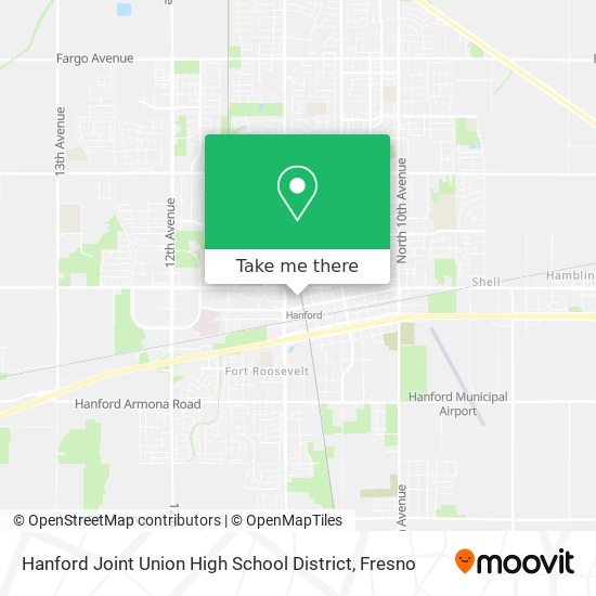Hanford Joint Union High School District map