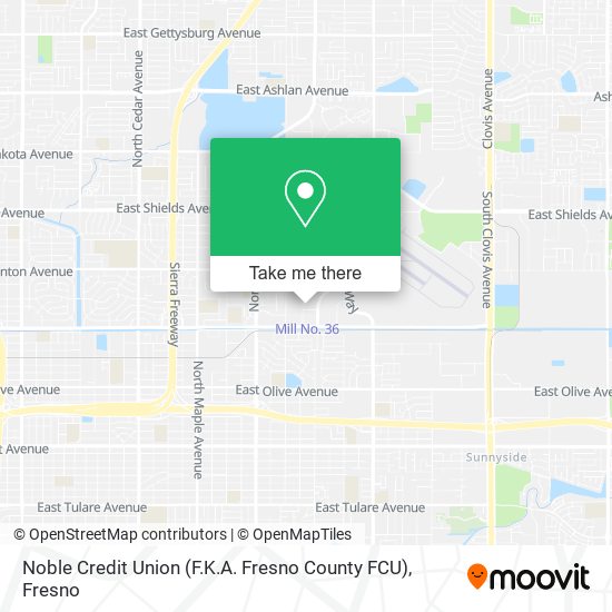 Mapa de Noble Credit Union (F.K.A. Fresno County FCU)
