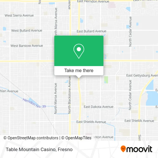 Table Mountain Casino map
