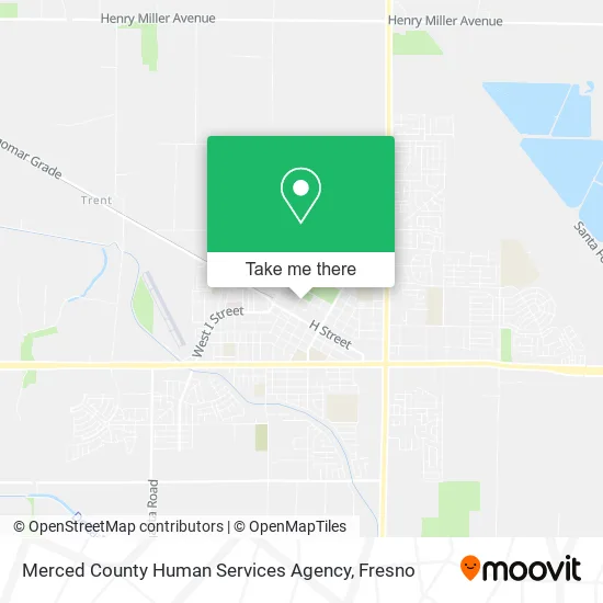 Merced County Human Services Agency map