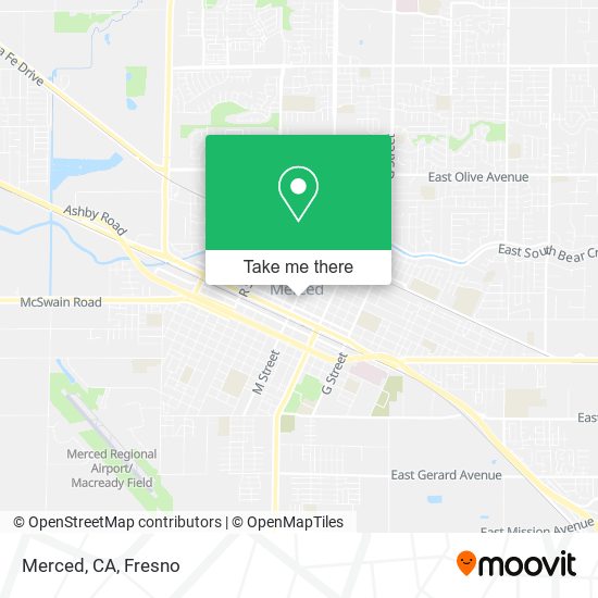 Merced, CA map