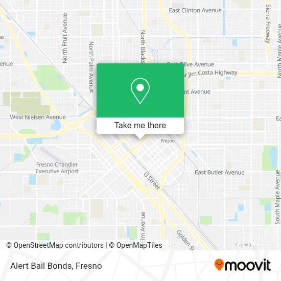 Alert Bail Bonds map