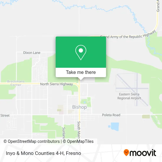 Inyo & Mono Counties 4-H map
