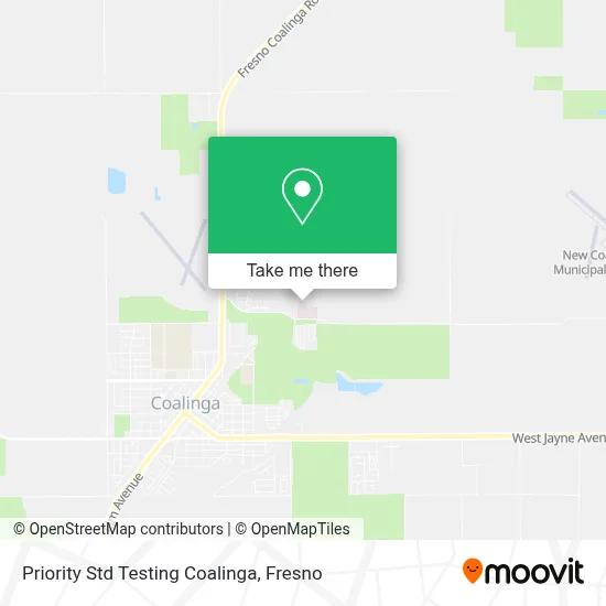 Priority Std Testing Coalinga map