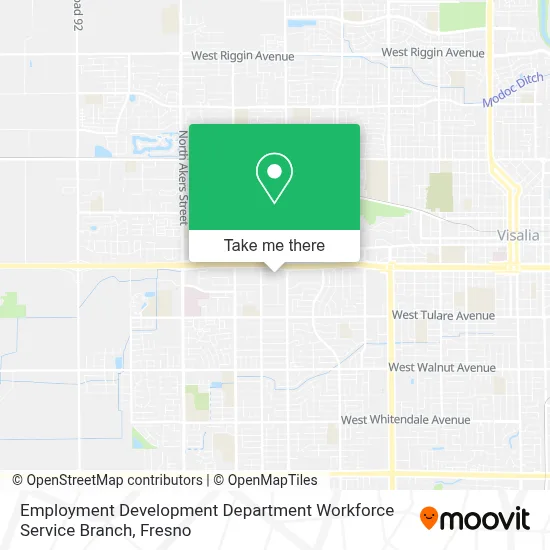 Employment Development Department Workforce Service Branch map