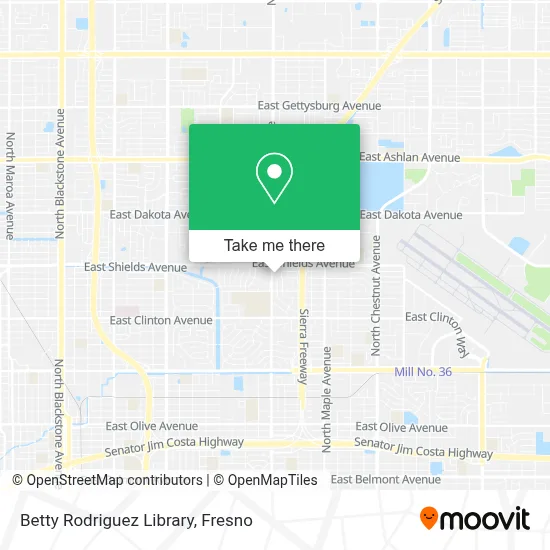 Betty Rodriguez Library map