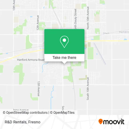 R&D  Rentals map