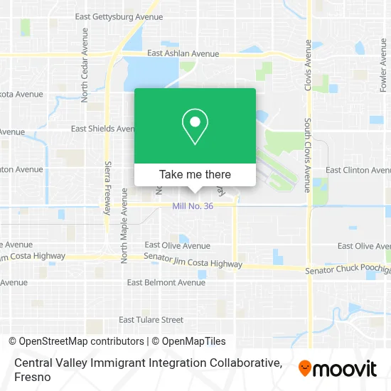 Central Valley Immigrant Integration Collaborative map
