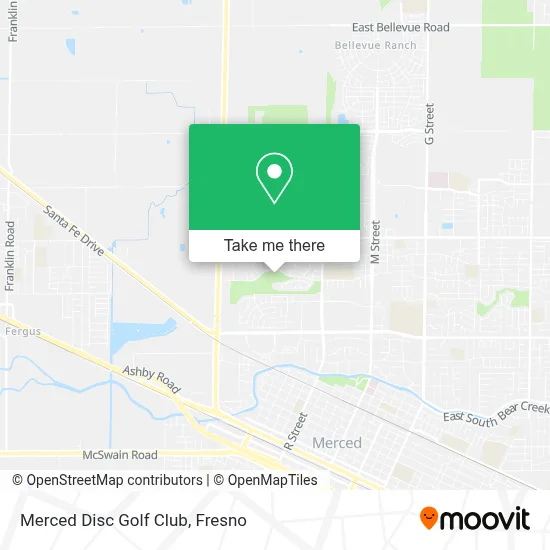 Merced Disc Golf Club map