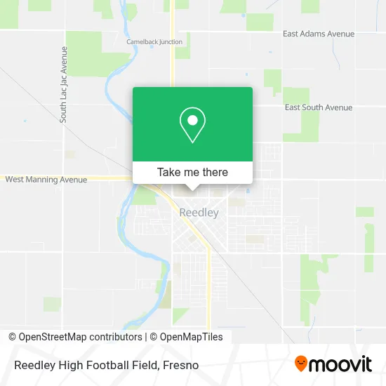 Reedley High Football Field map