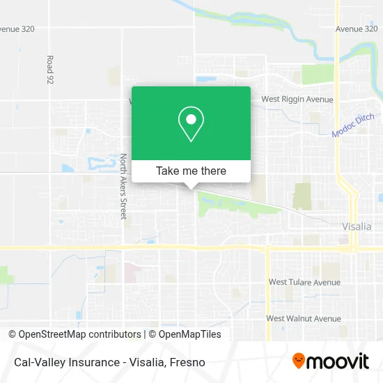Cal-Valley Insurance - Visalia map