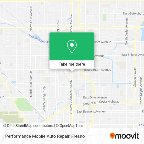 Performance Mobile Auto Repair map
