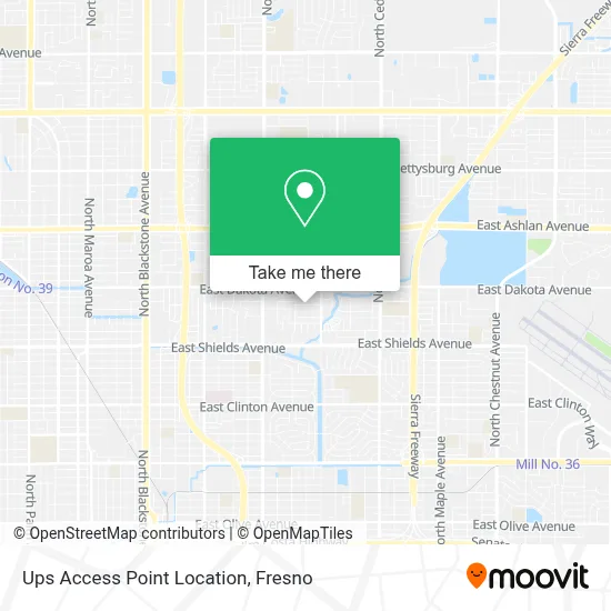 Ups Access Point Location map