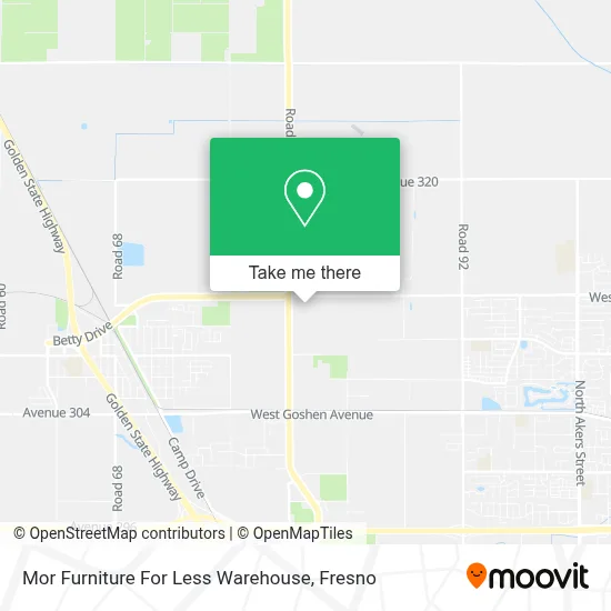 Mor Furniture For Less Warehouse map