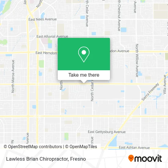 Lawless Brian Chiropractor map