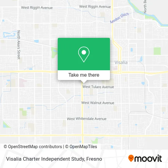 Visalia Charter Independent Study map