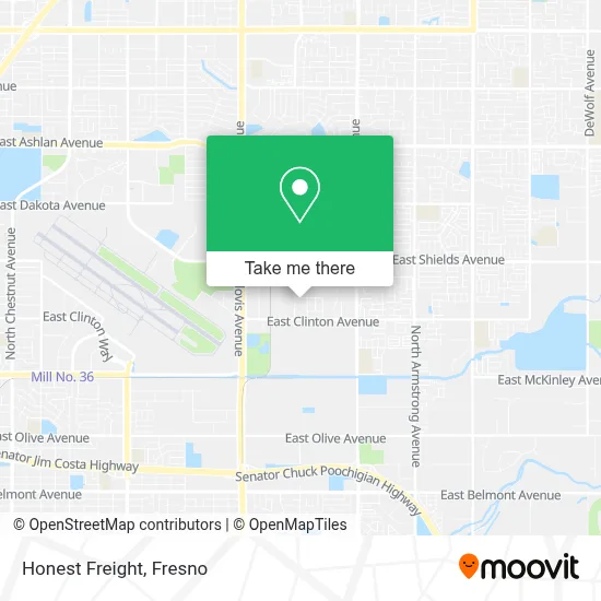 Honest Freight map