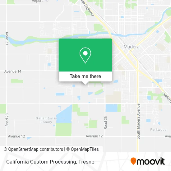 California Custom Processing map