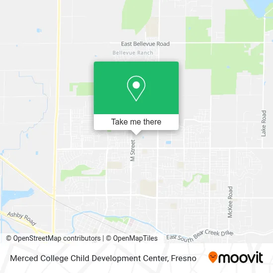 Merced College Child Development Center map