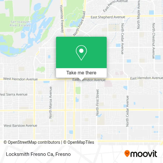 Locksmith Fresno Ca map