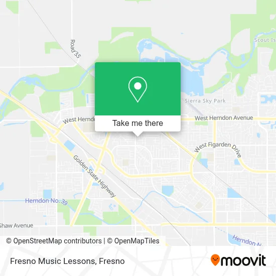 Fresno Music Lessons map