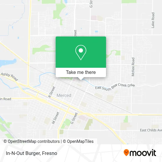 In-N-Out Burger map