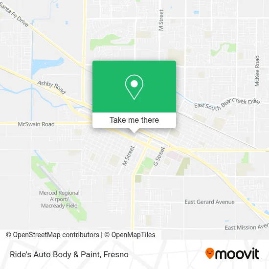 Ride's Auto Body & Paint map